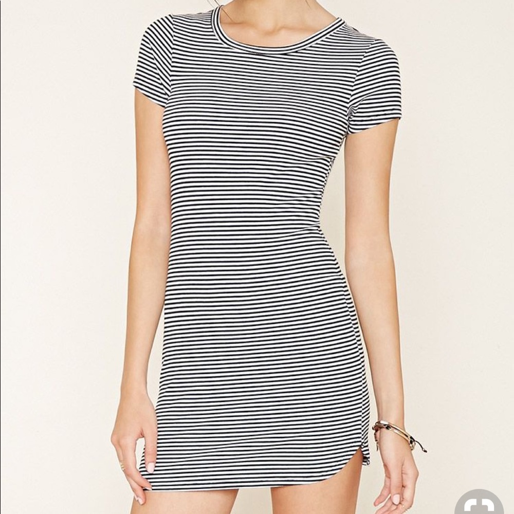 Ribbed Stripe Body-con Dress